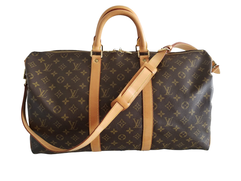 LOUIS VUITTON 100% Authentic XL 19" Travel Taiga Leather Duffle Bag W  Strap 9/10