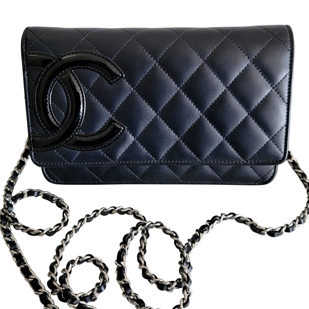 Chanel Fold Grip Tweed Leather Clutch Handbag