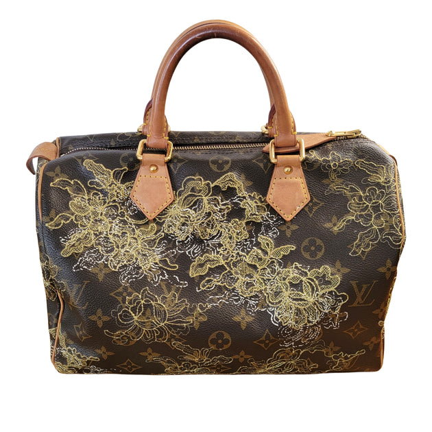 Used Brown Louis Vuitton Monogram Speedy 35cm Top Handle Bag