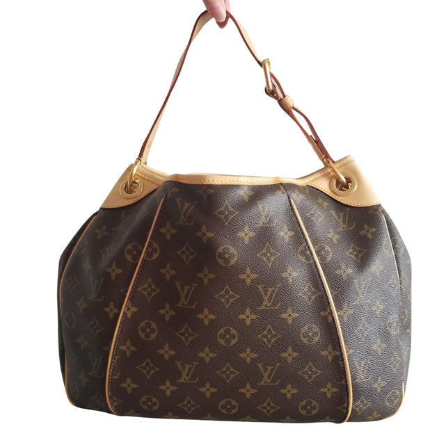 Louis Vuitton Alma GM Beige/Black in Cowhide Leather with Gold-tone - US