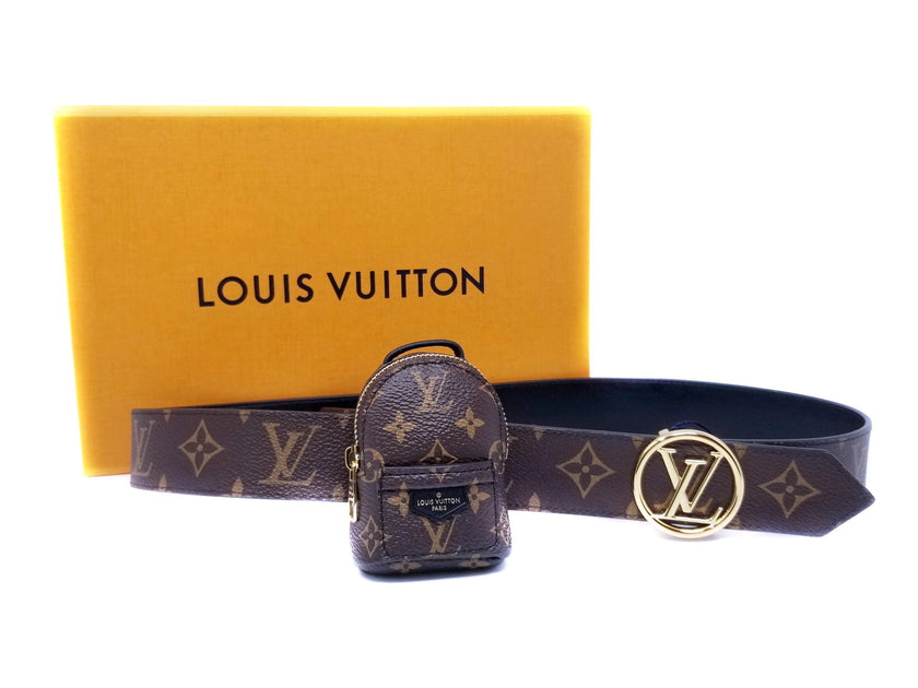 Louis Vuitton Belt Initiales Reversible Monogram 1W Noir Black/Brown in  Coated/Calfskin with Gold-Tone - US