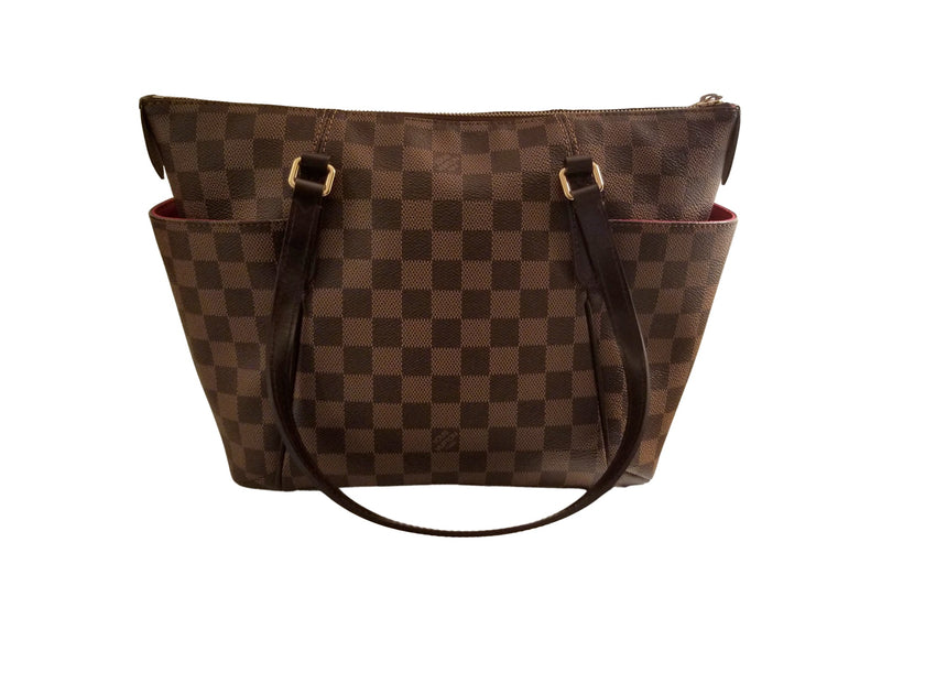Louis Vuitton Damier Ebene Totally MM Tote Bag Shoulder Handbag Brown  Superb
