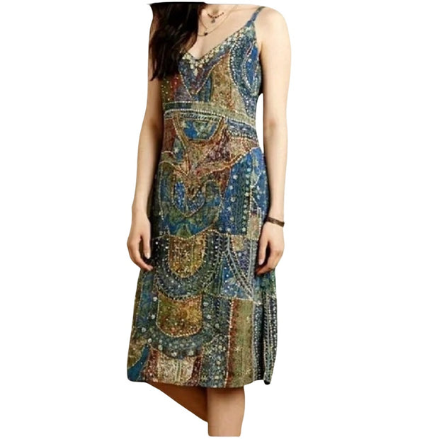 Anthropologie Leifsdottir Sennen Beaded Silk Dress Size 4 NWOT