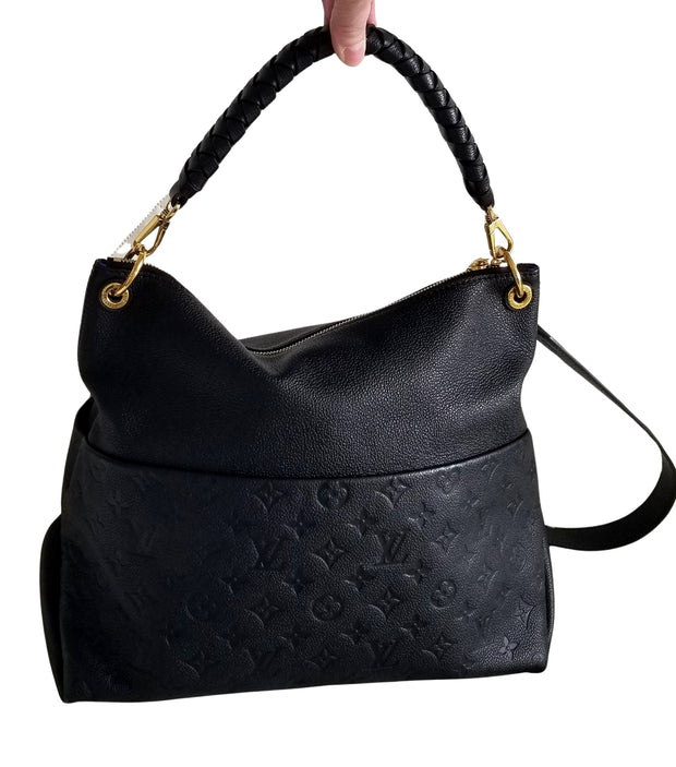 Louis Vuitton Maida Hobo Black Monogram Empreinte Embossed Leather Bag