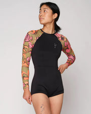 Seea Women's Size XL Dara Surf Suit Long Sleeve Warm Swimsuit Black Eco-Friendly