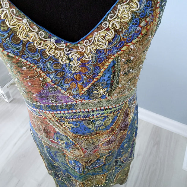 Anthropologie Leifsdottir Sennen Beaded Silk Dress Size 4 NWOT