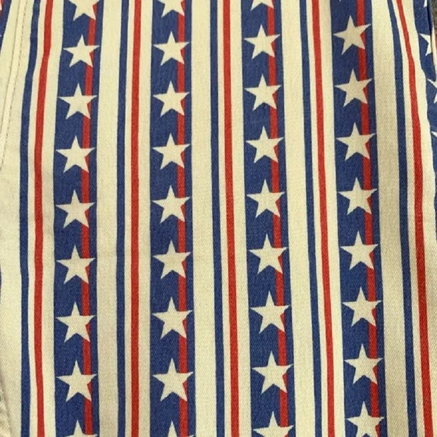 NWOT Free People Penny Stars and Stripes Bell Bottom Flare Jeans Americana USA Flag