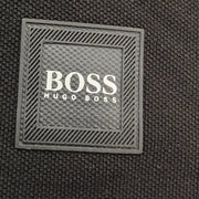 Hugo Boss Boys Black POLO SHIRT COTTON PIQUÉ WITH LOGO PRINT Size 5 EUC