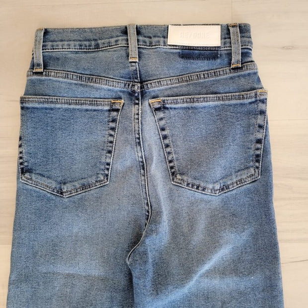 Levis ReDone Ultra High Tall Stove Top Denim Blue Jeans Size 25