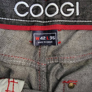 Vintage COOGI Men's Straight Leg Jeans Black Wash 42x35 Y2K Denim