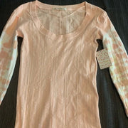 Free People Big Sur Tie-Dye Thermal in Soft Pink Combo Medium NEW