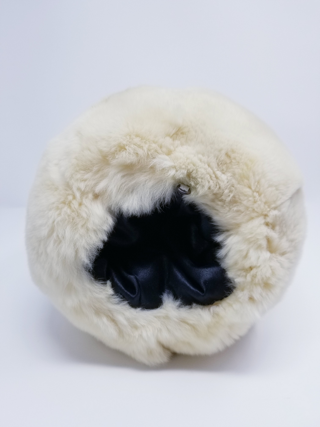 Rare Vintage Chanel Rabbit Lapin Fur Muff Bag Hand Warmer Chain