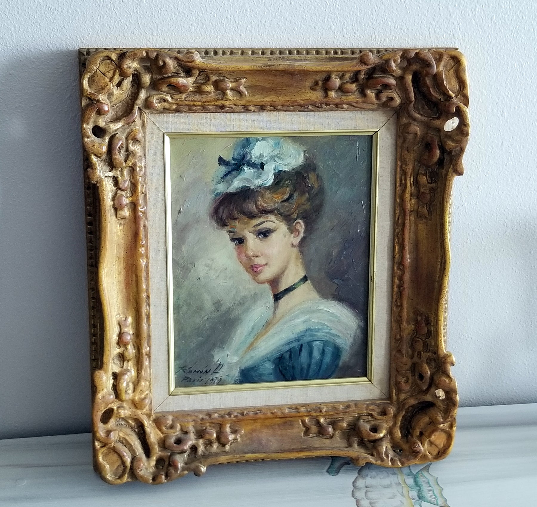 Antique Oil Painting French Artist Ramon H Paris Signed – parisdiva.com
