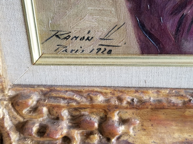 Framed Oil Painting French Artist Ramon H Paris Signed – parisdiva.com