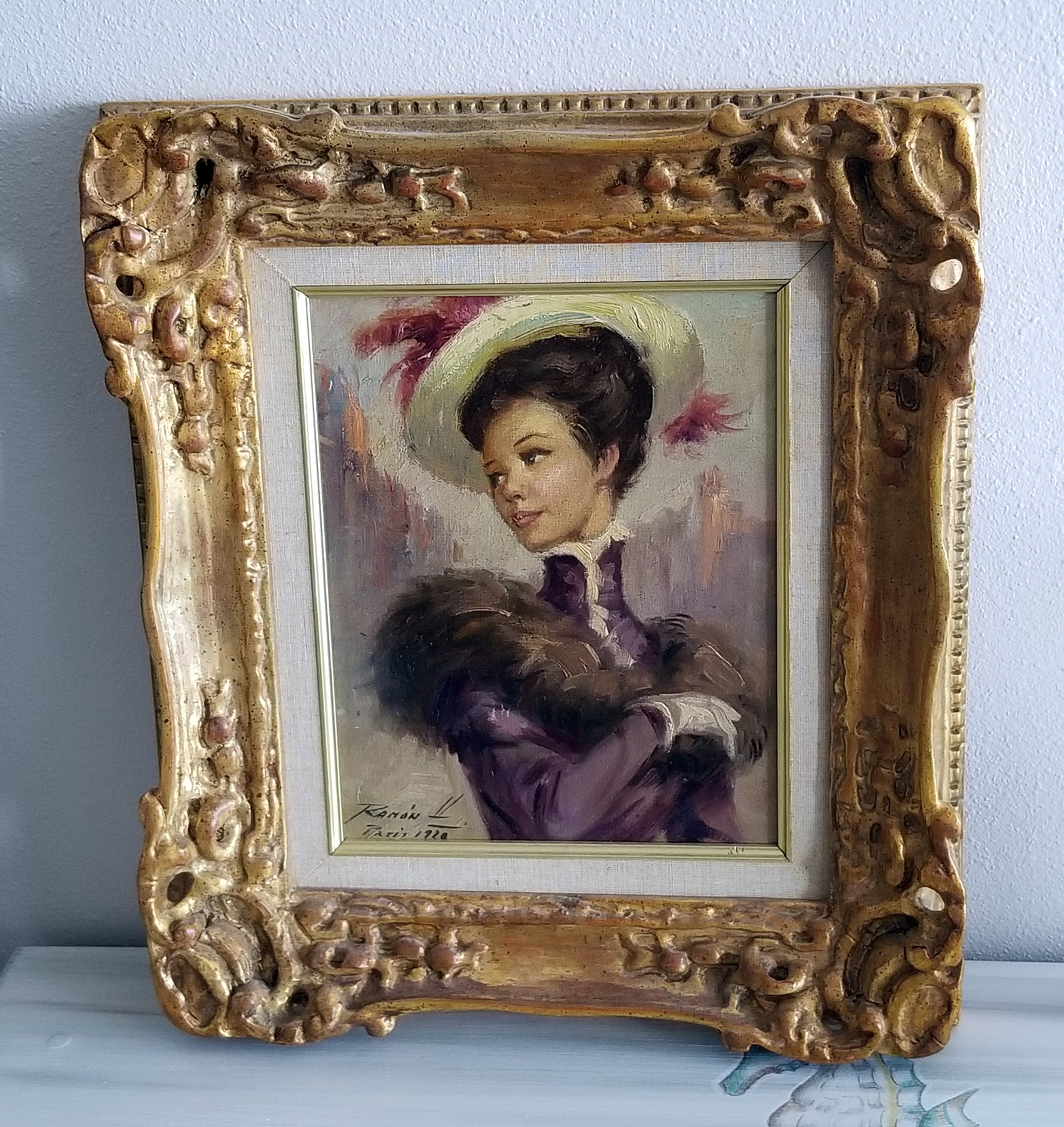 Framed Oil Painting French Artist Ramon H Paris Signed – parisdiva.com