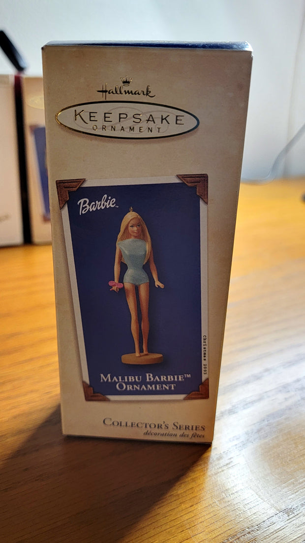 Hallmark Barbie Doll Ornament Malibu 2003 Holiday