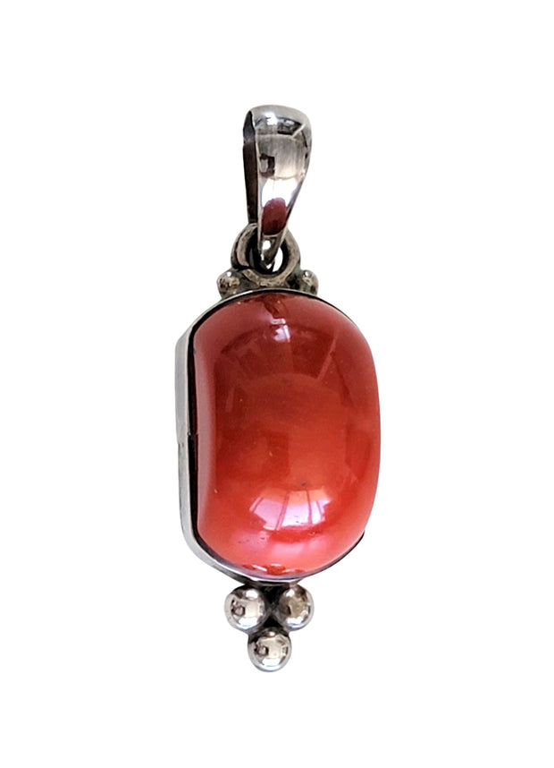 Pair of Orange Carnelian Agate Gemstone 925 Silver Pendants