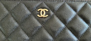 Chanel Large O Black Caviar Leather Clutch
