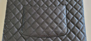 Chanel Large O Black Caviar Leather Clutch