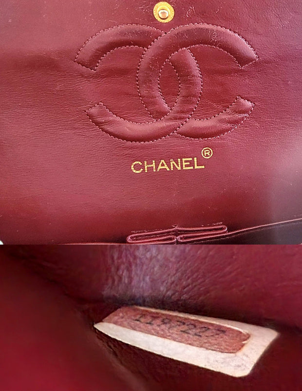 Chanel Vintage Black Lambskin Classic Double Flap Shoulder Bag –