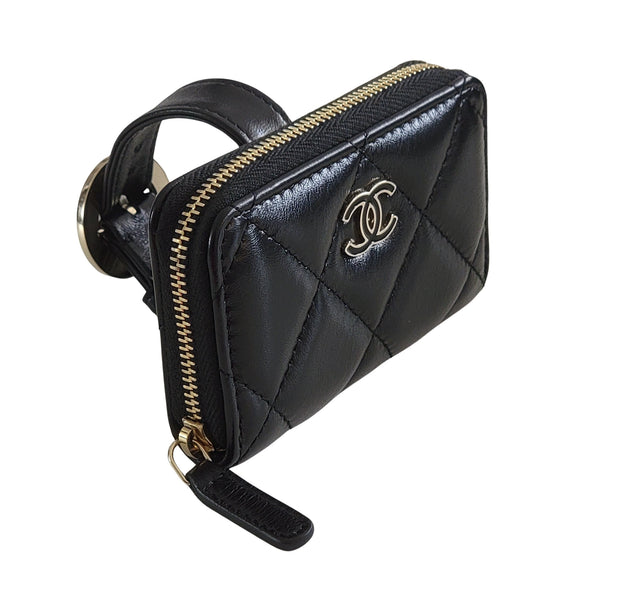 Small classic handbag, Grained calfskin & gold-tone metal, black — Fashion  | CHANEL