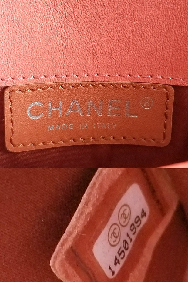 Chanel Brilliant Patent Leather Melon Pink East West Shoulder Bag WOC