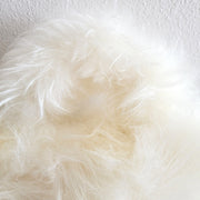 white fur chanel bag