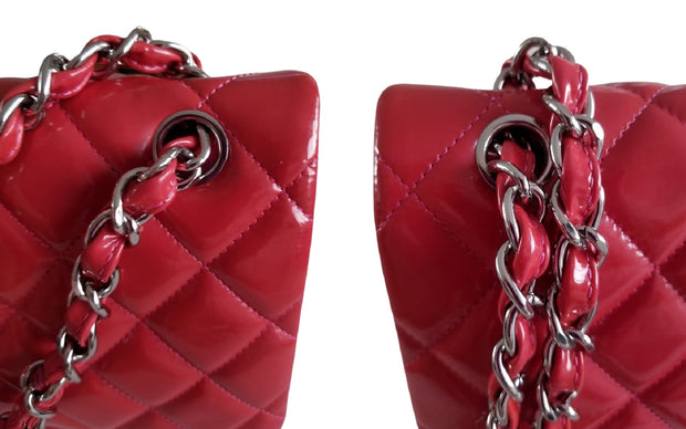 Chanel Red Quilted Lambskin Leather Medium Classic Double Flap Bag