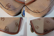 Vintage Dooney and Bourke Monogram Wristlet Pouch Bag Cosmetic Bag Wallet