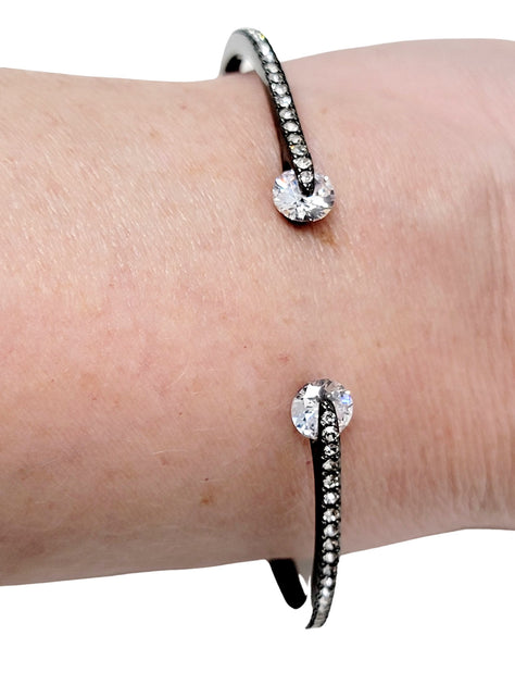 GIVENCHY★Crystal & Pave Hinged Bangle Bracelet 3色 Givenchy Crystal & Pavé Hinged Bangle Bracelet - Macy's