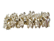 Large Gold Tone Wrap Leaf Bracelet