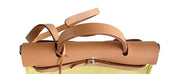 Hermes Herbag 31 Yellow Toile Leather Shoulder Bag