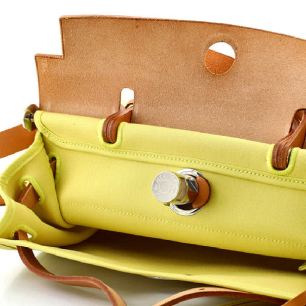 Herbag cloth handbag Hermès Yellow in Cloth - 32261174