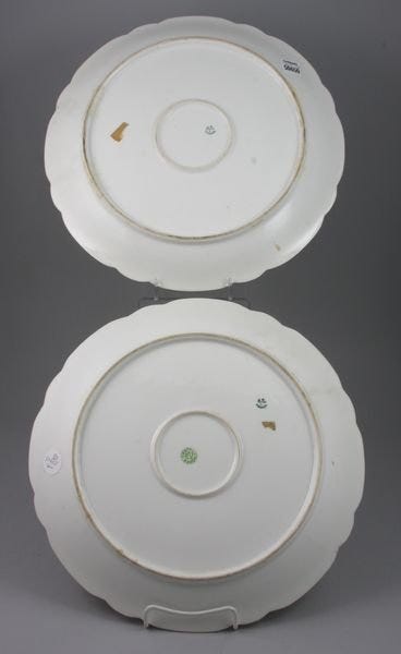 Two Vintage JPL Jean Pouyat Limoges France Signed Charges Plates