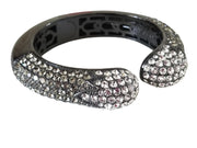 Joan Boyce Swarovski Crystal Black Cuff Bangle Bracelet
