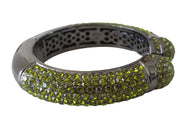 Joan Boyce Swarovski Green Crystal Cuff Bracelet