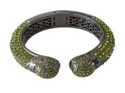 Joan Boyce Swarovski Green Crystal Cuff Bracelet