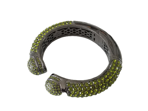 Joan Boyce Swarovski Green Crystal Cuff Bracelet