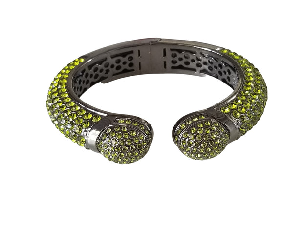 Joan Boyce Swarovski Green Crystal Cuff Bracelet