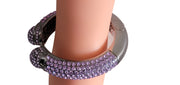 Joan Boyce Swarovski Purple Lavender Crystal Cuff Bangle Bracelet