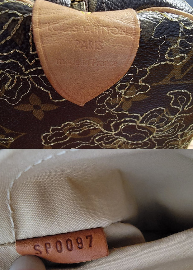 Authentic Louis Vuitton Monogram Dentelle Speedy 30 Hand Bag M95397 LV Box  J9114