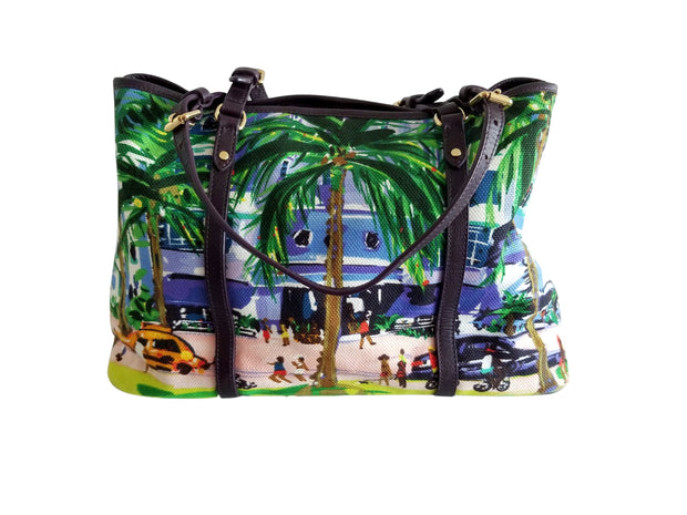 LOUIS VUITTON Damier Azur Canvas Cabas PM Beach Bag Limited