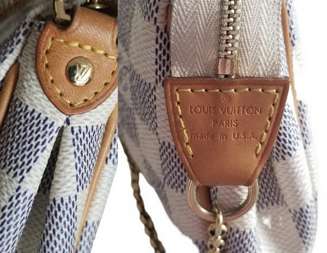 Louis Vuitton Eva Damier Azur Blue and White Canvas Bag – parisdiva.com