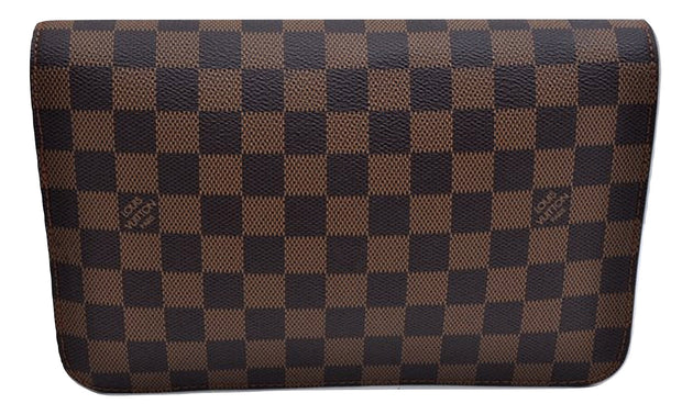 Authentic Louis Vuitton Saint Louis Damier Ebene Leather Clutch Bag Purse
