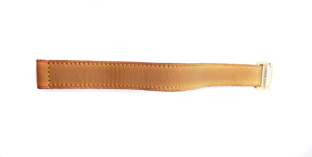 LOUIS VUITTON Logo Shoulder Strap Leather Beige Gold Bag Accessory