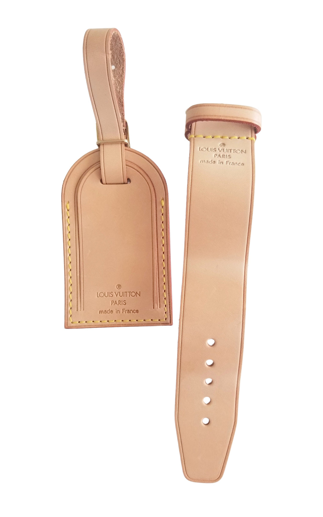 Louis Vuitton Authentic Leather Luggage Bag Name Tag Poignet Accessori –  parisdiva.com