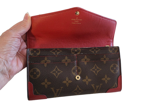 lv red wallet