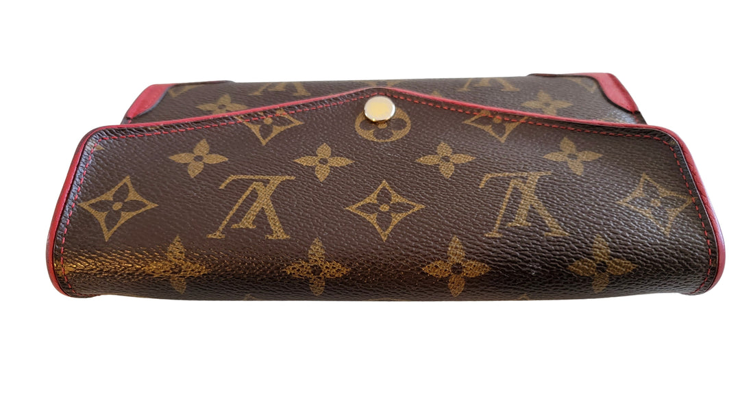 Louis Vuitton Monogram Red Retiro Flap Wallet – parisdiva.com