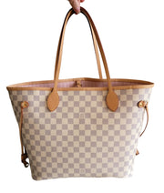 Louis Vuitton Neverfull mm Damier Azur Tote Bag