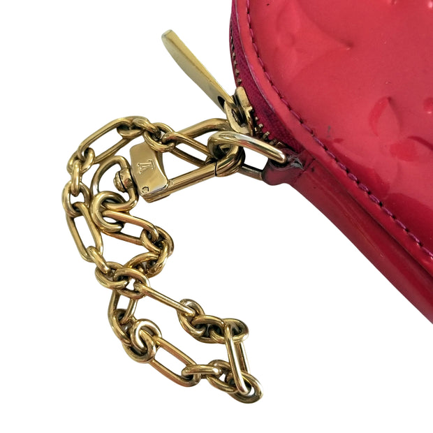 Louis Vuitton Heart on Chain Monogram Embossed Crossbody Bag Red